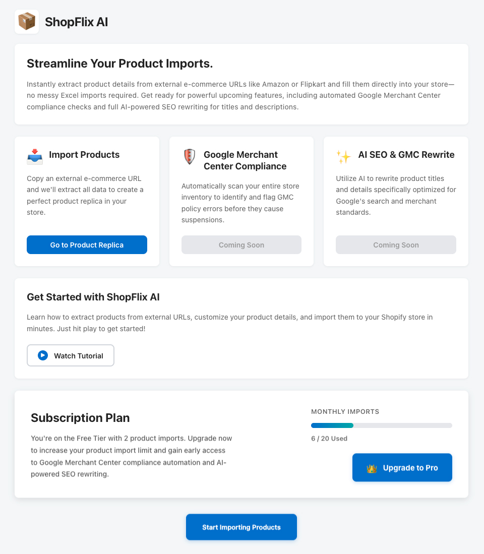ShopFlix AI Dashboard